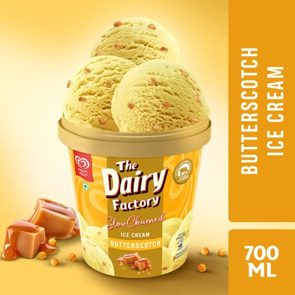 Kwality wall's Crunchilicious Butterscotch Tub 700 ml Combo