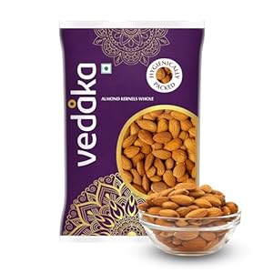 Amazon Brand - Vedaka 100% Natural California Almonds | 500 G | Badam Giri| High In Fiber |Rich In Protein And Dietary Fibre| Nuts & Dry Fruits