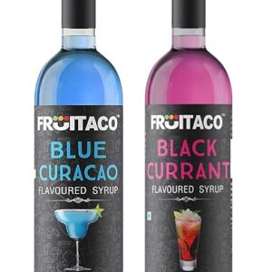 Fruitaco Blue Curacao Black Currant Combo Mocktail, 750Ml each, Liquid