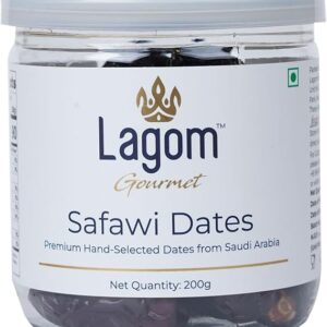 Lagom Gourmet Safawi Dates 1 kg | Saudi Arabia Dates | All Natural | No Preservatives | No Added Sugar | Gluten Free | Vegan | Plant Based | Non GMO | Dry Fruits | Khajur | Khajoor | Khejur