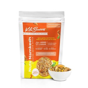 KILOBEATERS Zero Sugar Roasted South Indian Style Nuts Namkeen Healthy Mixture Snacks for Diet, Zero Preservative - 400 g